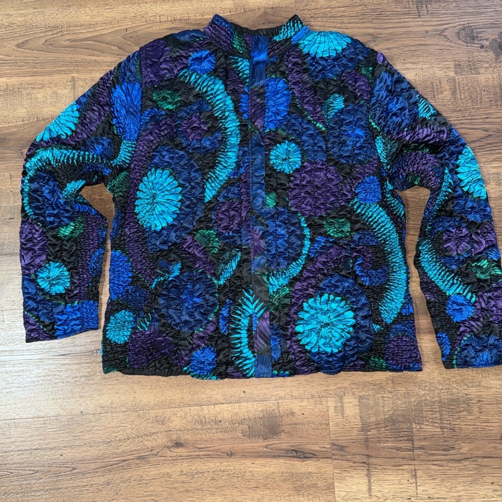 Floral Patterned Quilted Jacket - image 4